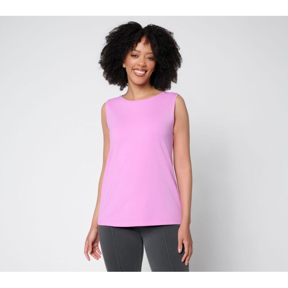 Susan Graver Women's Top Plus Sz 1X Make Your Selection: Essentials Pink A744368